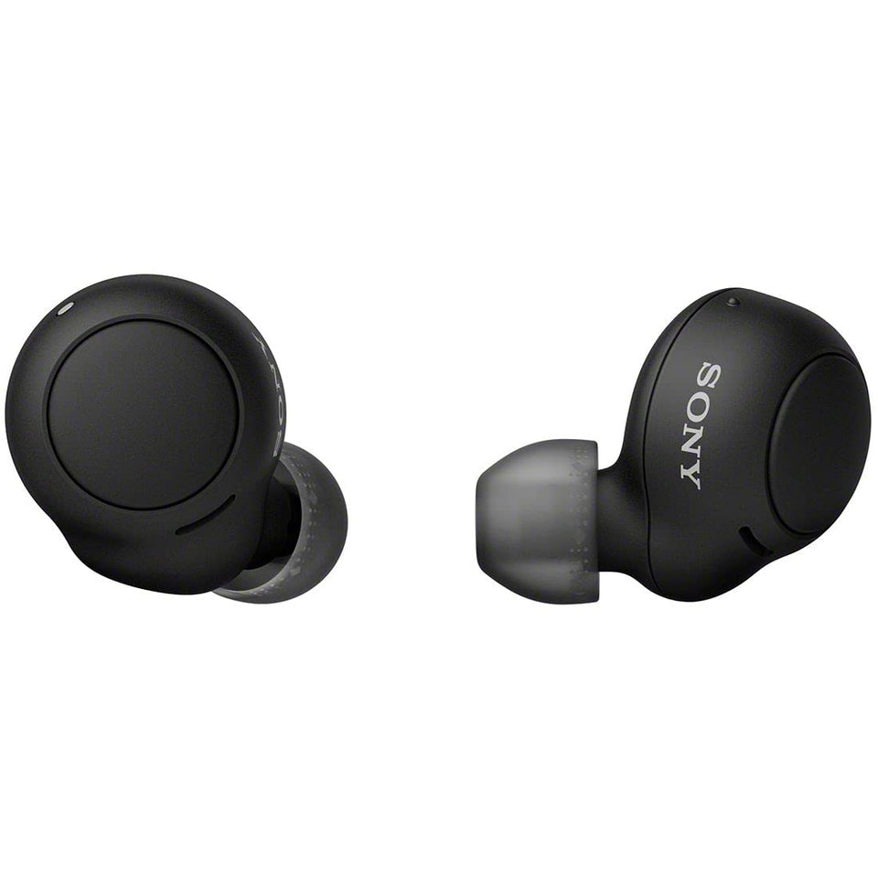 Sony WF-C500 front view showing compact earbuds and clean design benefit portability