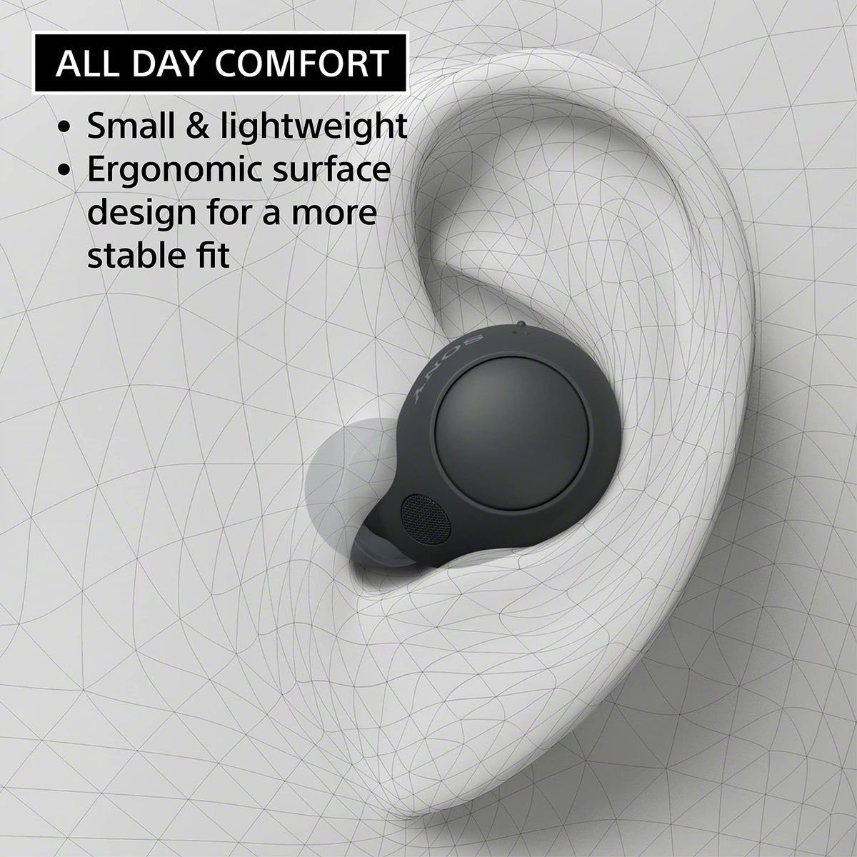 Sony WF-C700N ambient mode emphasizes surroundings for safer, natural listening.