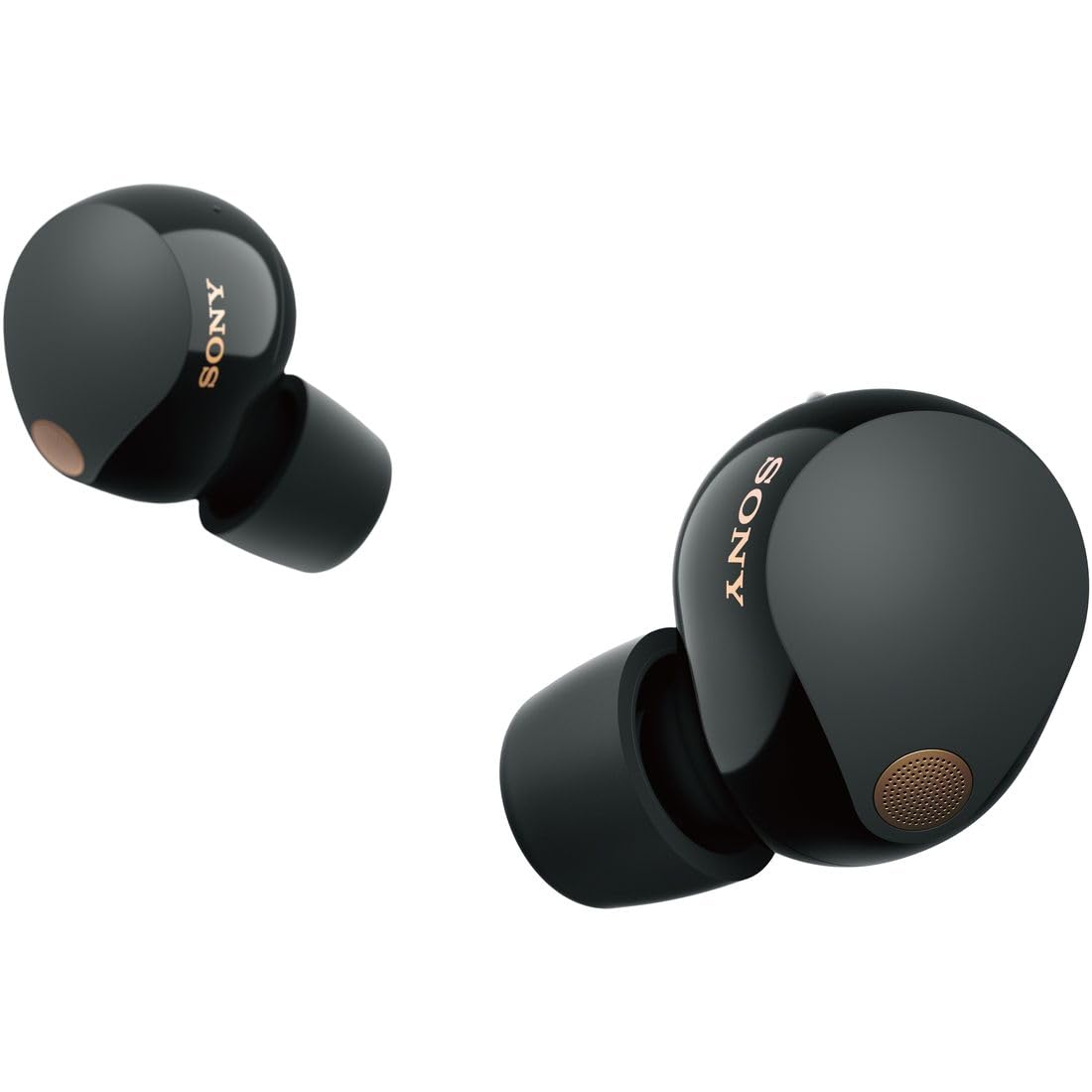 Sony WF-1000XM5 earbuds close-up, sleek design for immersive listening and all-day comfort