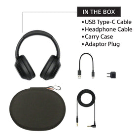 Sony WH-1000XM4 3.5 mm jack and wired listening option for flexibility.