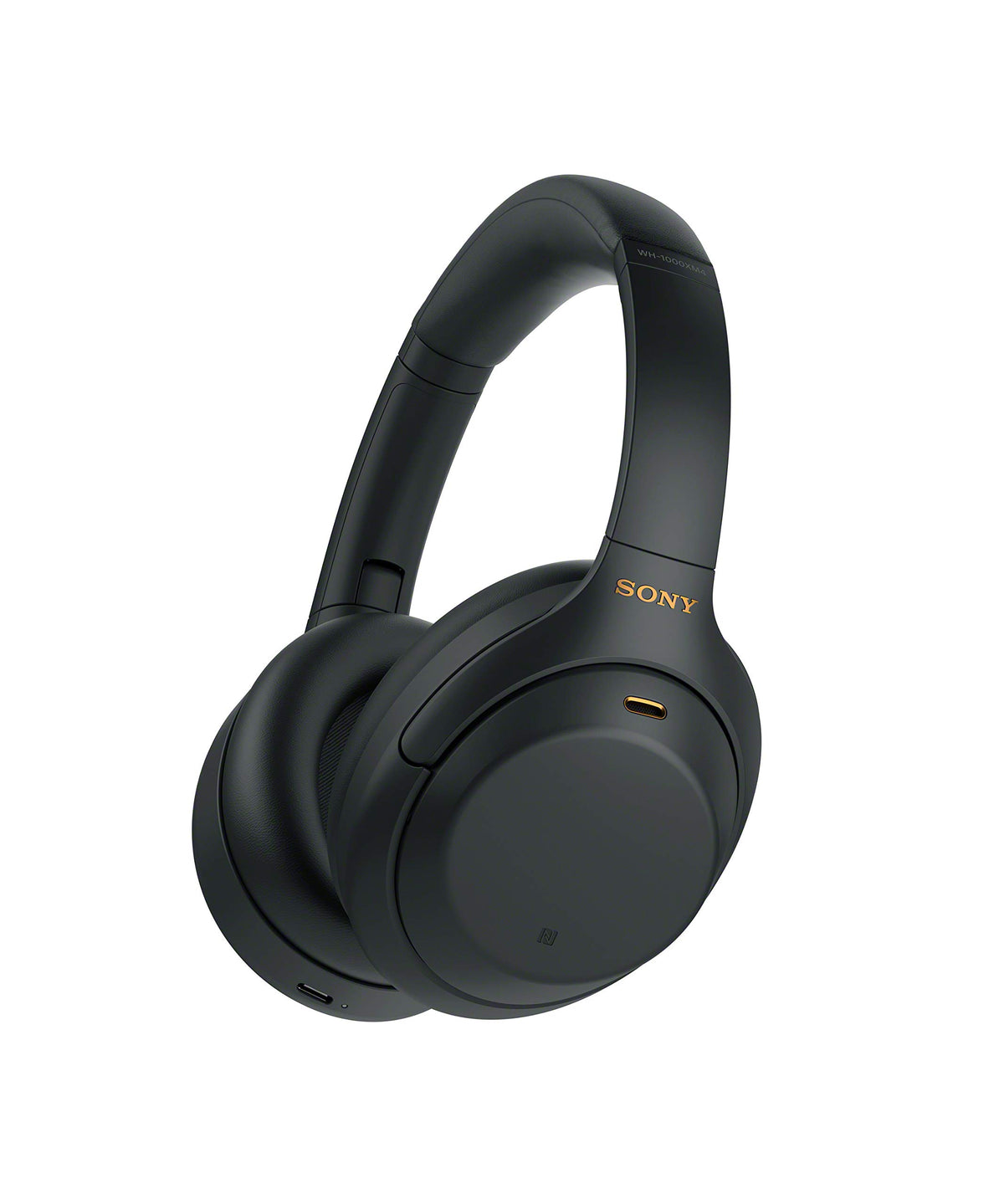 Sony WH-1000XM4 headphones front view, delivering immersive sound for daily commutes.