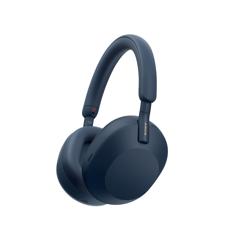 Sony WH-1000XM5 front view, immersive travel listening with adaptive noise cancellation