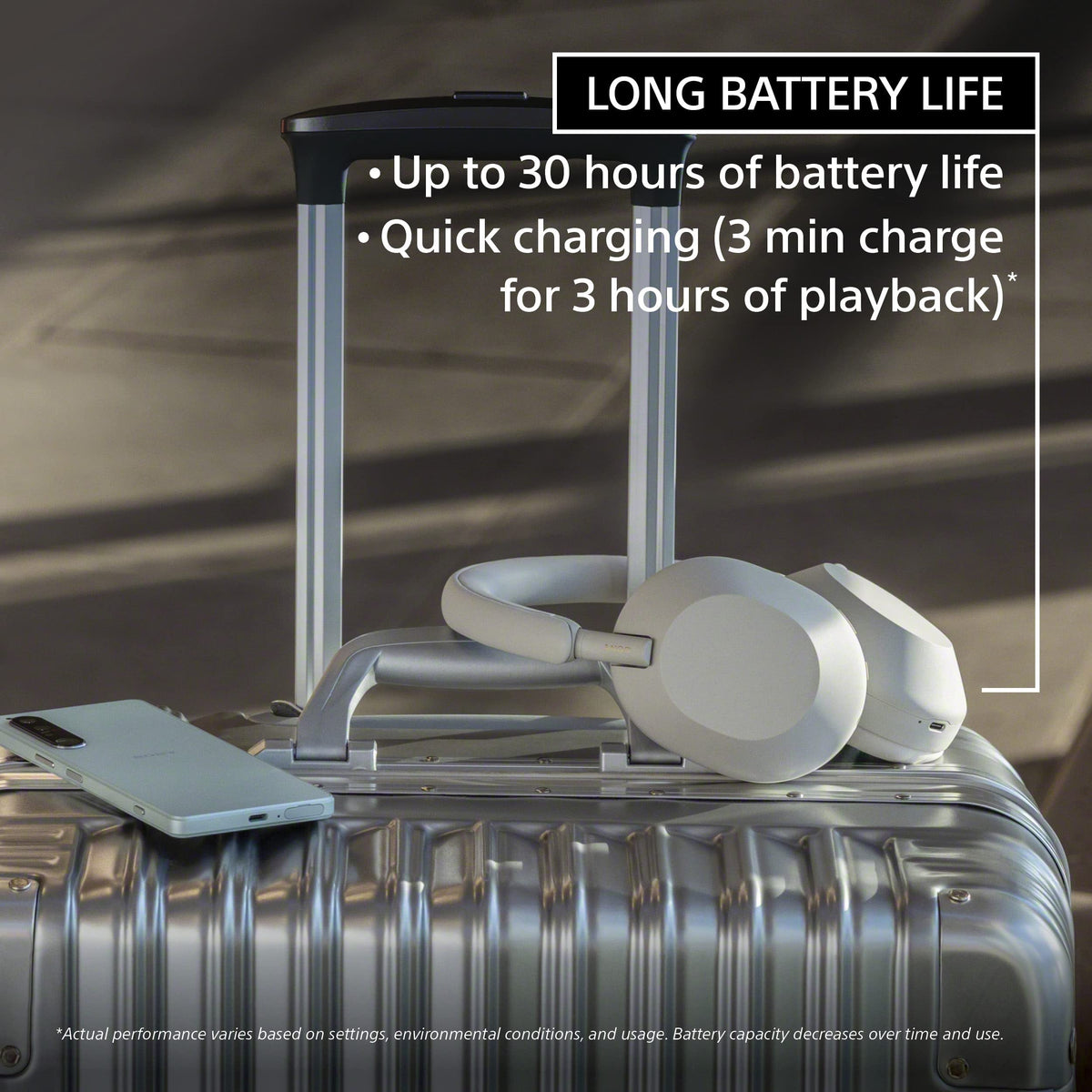 Sony WH-1000XM5-S foldable design for compact transportation