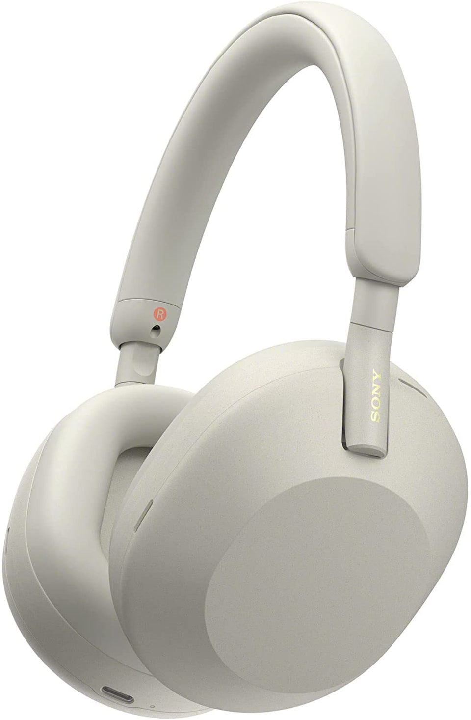 Sony WH-1000XM5-S front view, immersive noise cancellation for listening