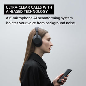 Sony WH-1000XM6 USB-C charging for quick power on the go.