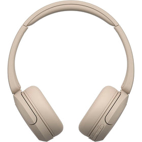 Sony WH-CH520 front view showing slim beige design and easy portability