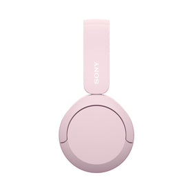 Sony WH-CH520 pink ports and controls view showing USB-C and easy operation