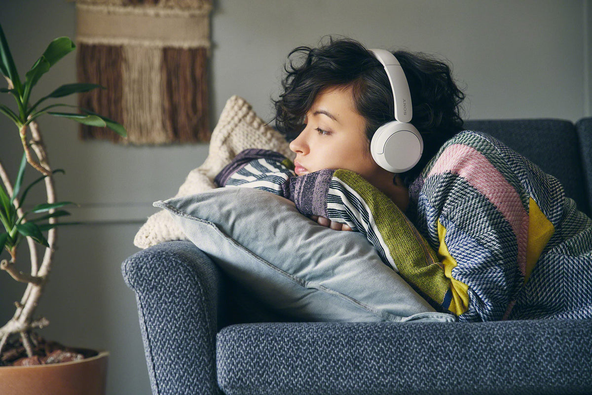 Sony WH-CH520 side profile demonstrating low-profile on-ear fit and comfort