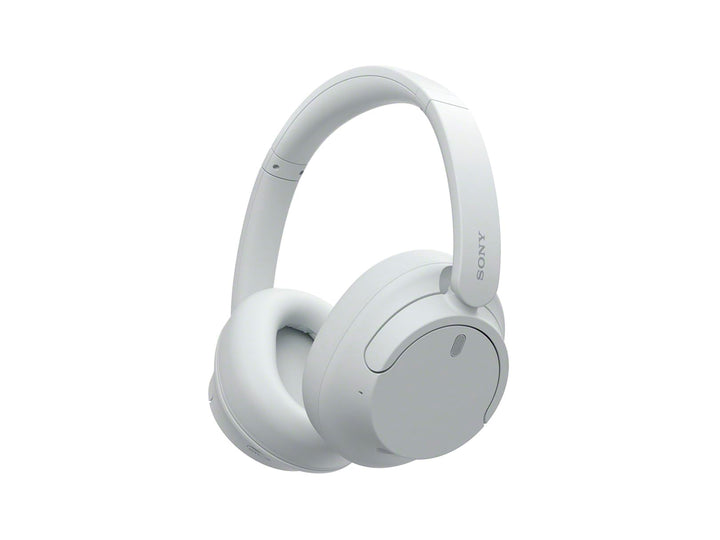 Sony WH-CH720N front view in white showing sleek design and comfortable fit