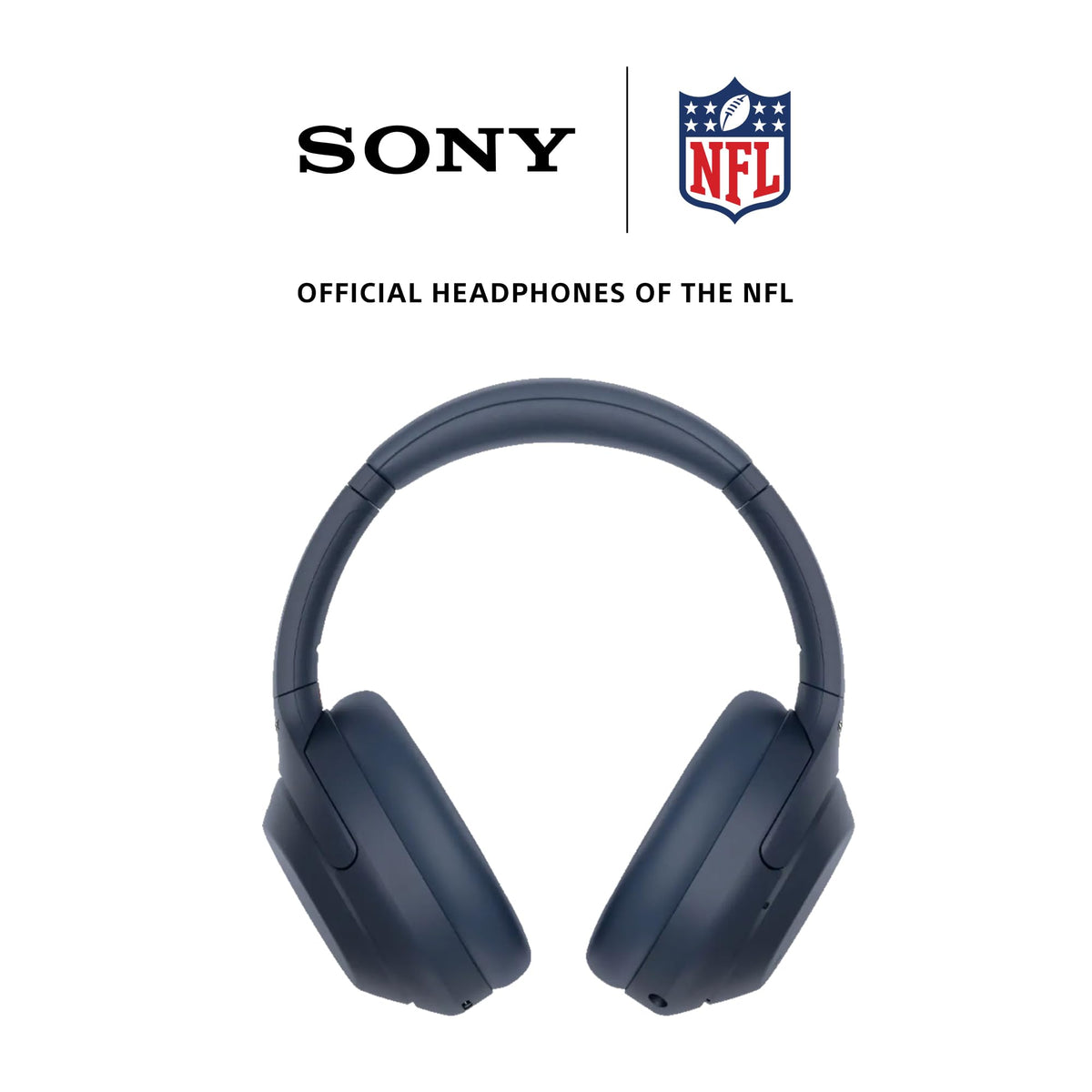 Sony WH-1000XM4 blue headphones with protective case.