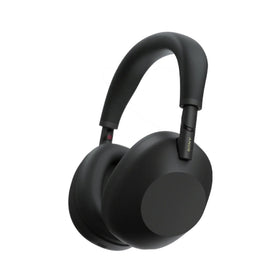 Sony WH-1000XM6 folded design demonstrates compact travel-friendly form.