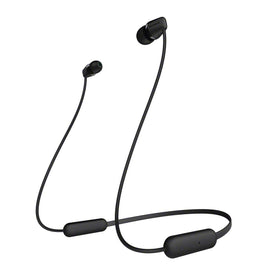 Sony WI-C200 front view showing earbuds and neckband for lightweight comfort