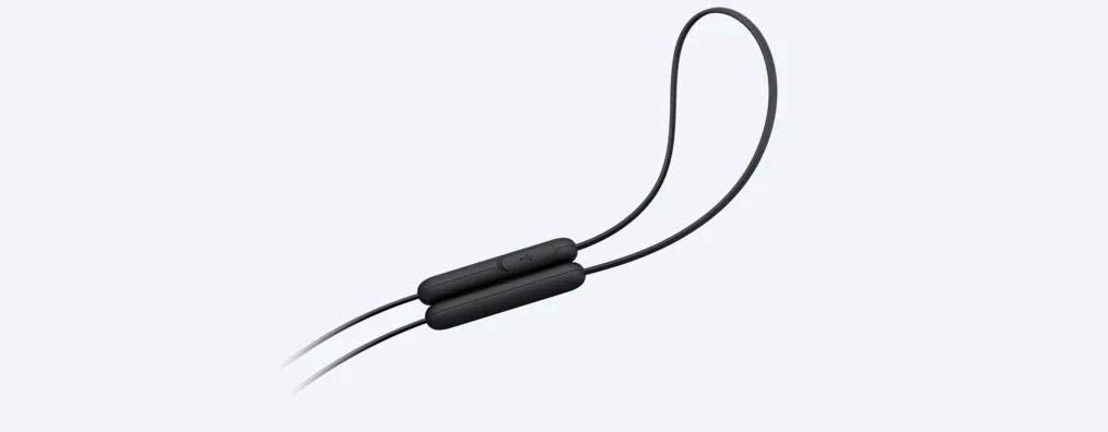 Sony WI-C310 in-ear fit on ear demonstrating secure comfort for long wear