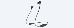 Sony WI-XB400 earbud close-up highlighting driver detail and clear sound