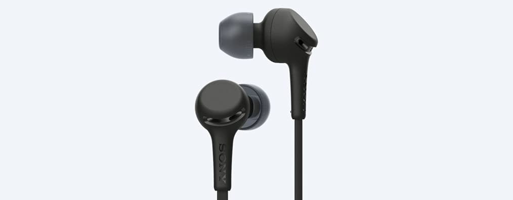 Sony WI-XB400 magnetic buds snapped together for tangle-free portability