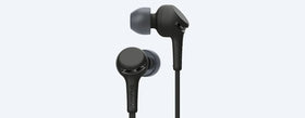 Sony WI-XB400 magnetic buds snapped together for tangle-free portability