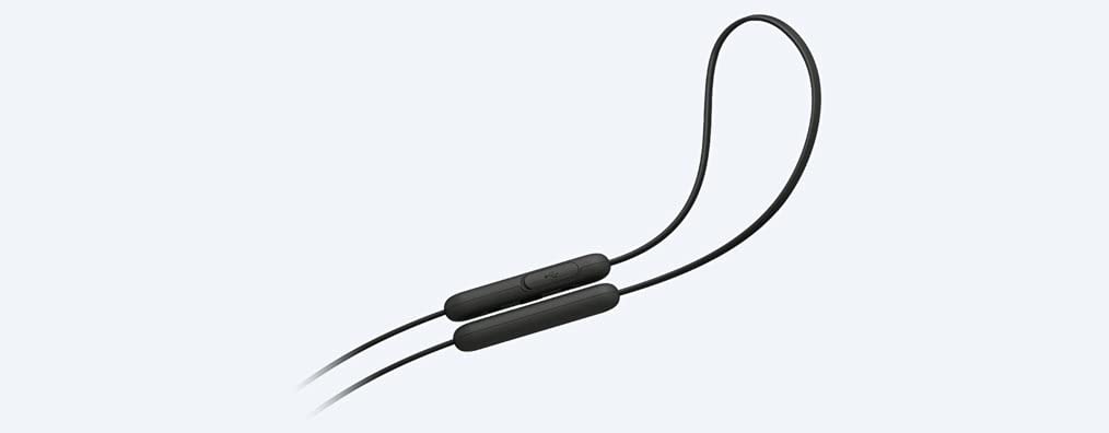 Sony WI-XB400 next to smartphone showing compact scale and travel readiness