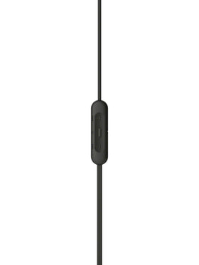 Sony WI-XB400 side profile on neck showing flexible band and all-day comfort