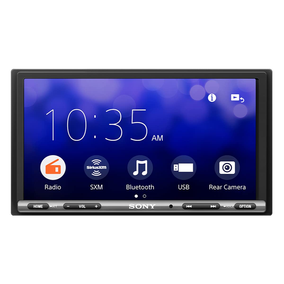 Sony XAV-AX3200 7-inch display with anti glare touchscreen for clear visibility on the road.
