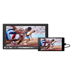 Sony XAV-AX3200 rear-camera input enables easy parking assistance with compatible cameras.