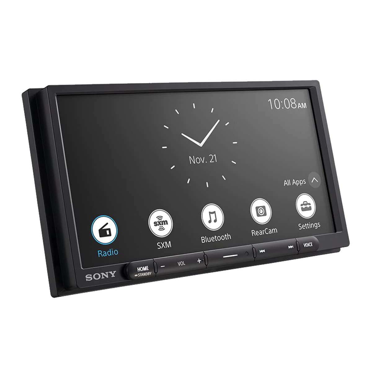 Sony XAV-AX6000 anti-glare display improves visibility while driving.