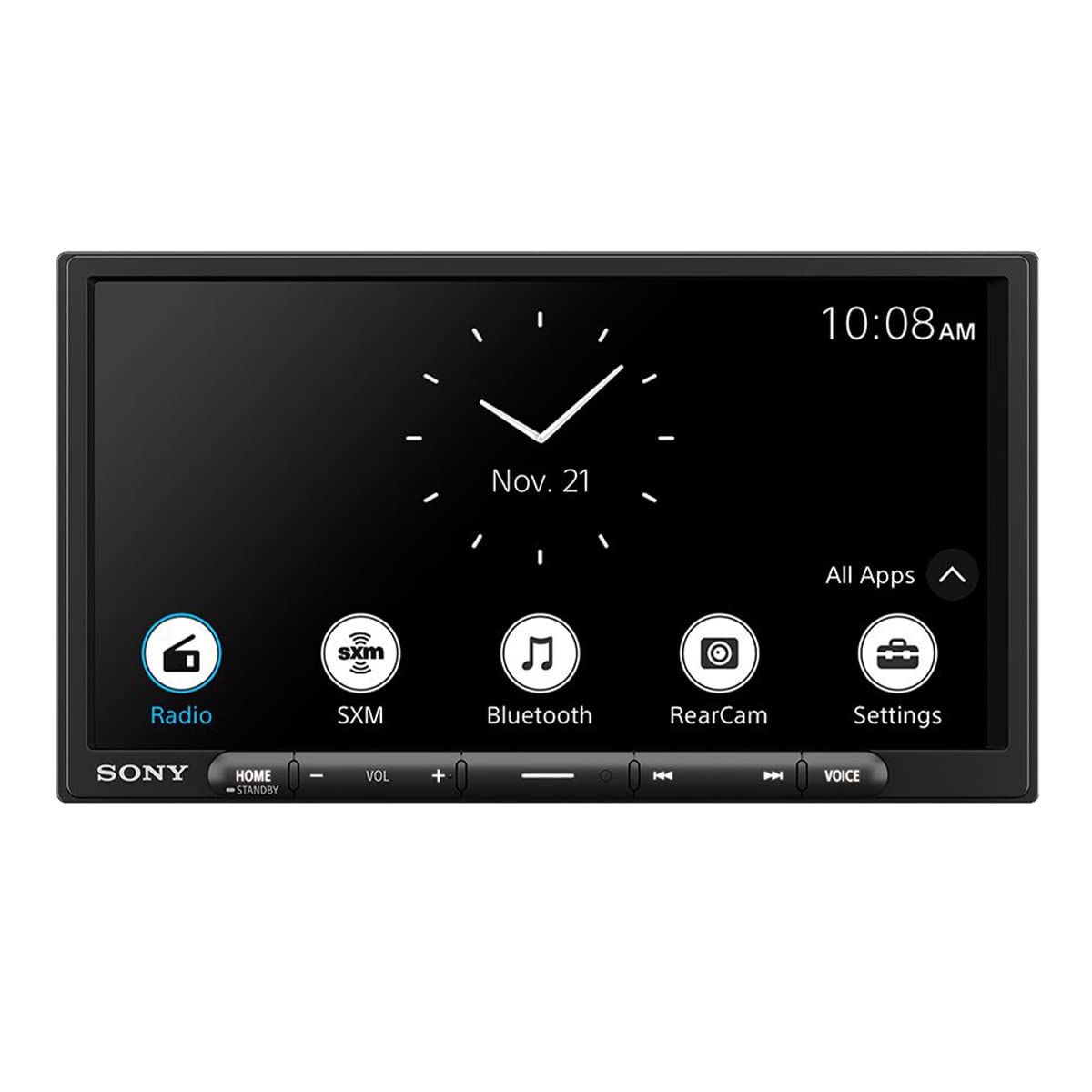 Sony XAV-AX6000 bezel-less touchscreen for glare-free in-car control.