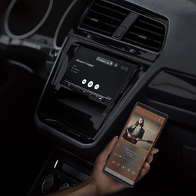 Sony XAV-AX6000 wireless CarPlay and Android Auto access.
