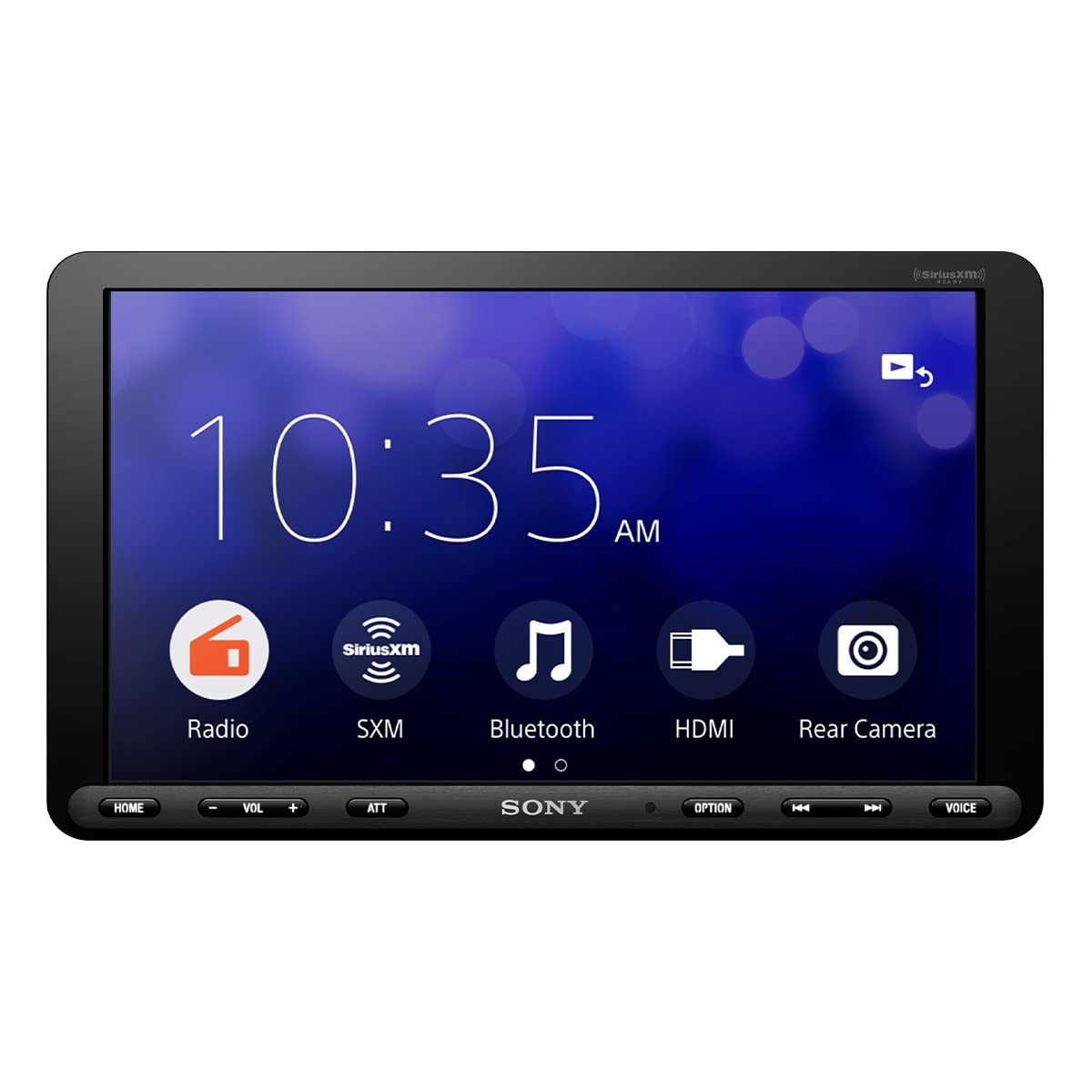Sony XAV-AX8100 with floating display for clear dashboard visibility