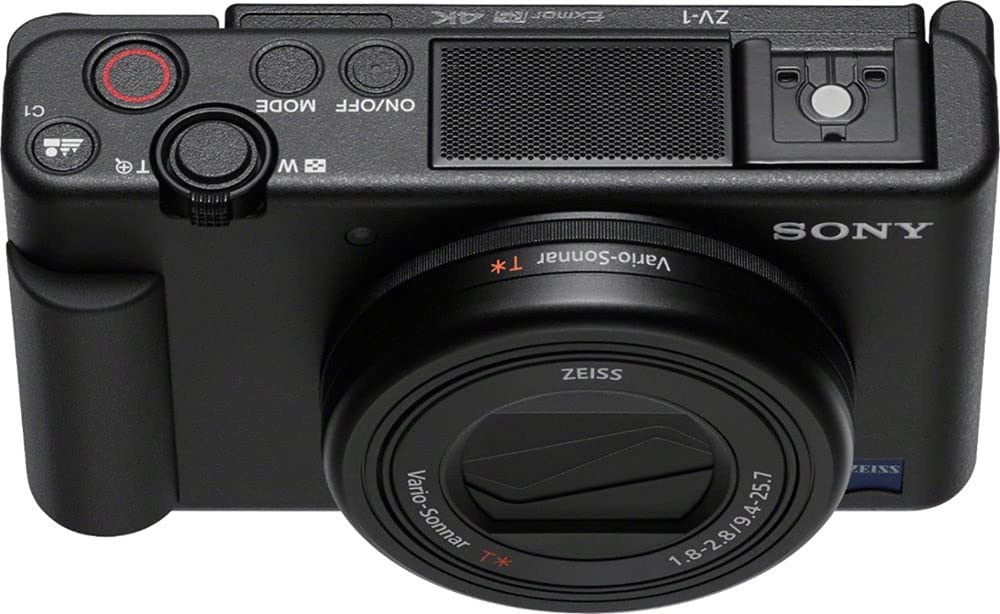 Sony ZV-1 forward-directional microphone captures clearer audio in on-camera shoots.