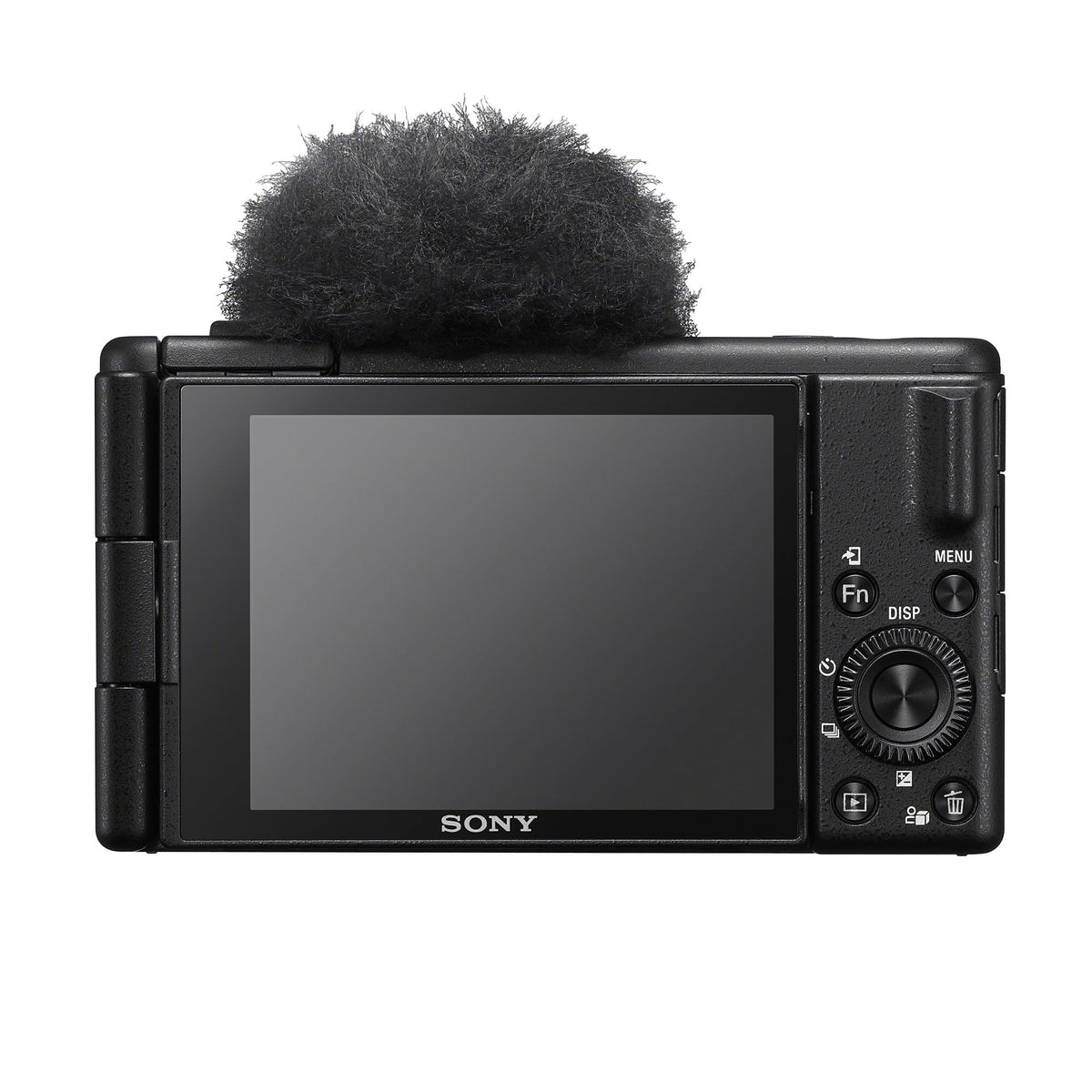 Sony ZV-1 II directional mic with wind screen reduces ambient noise