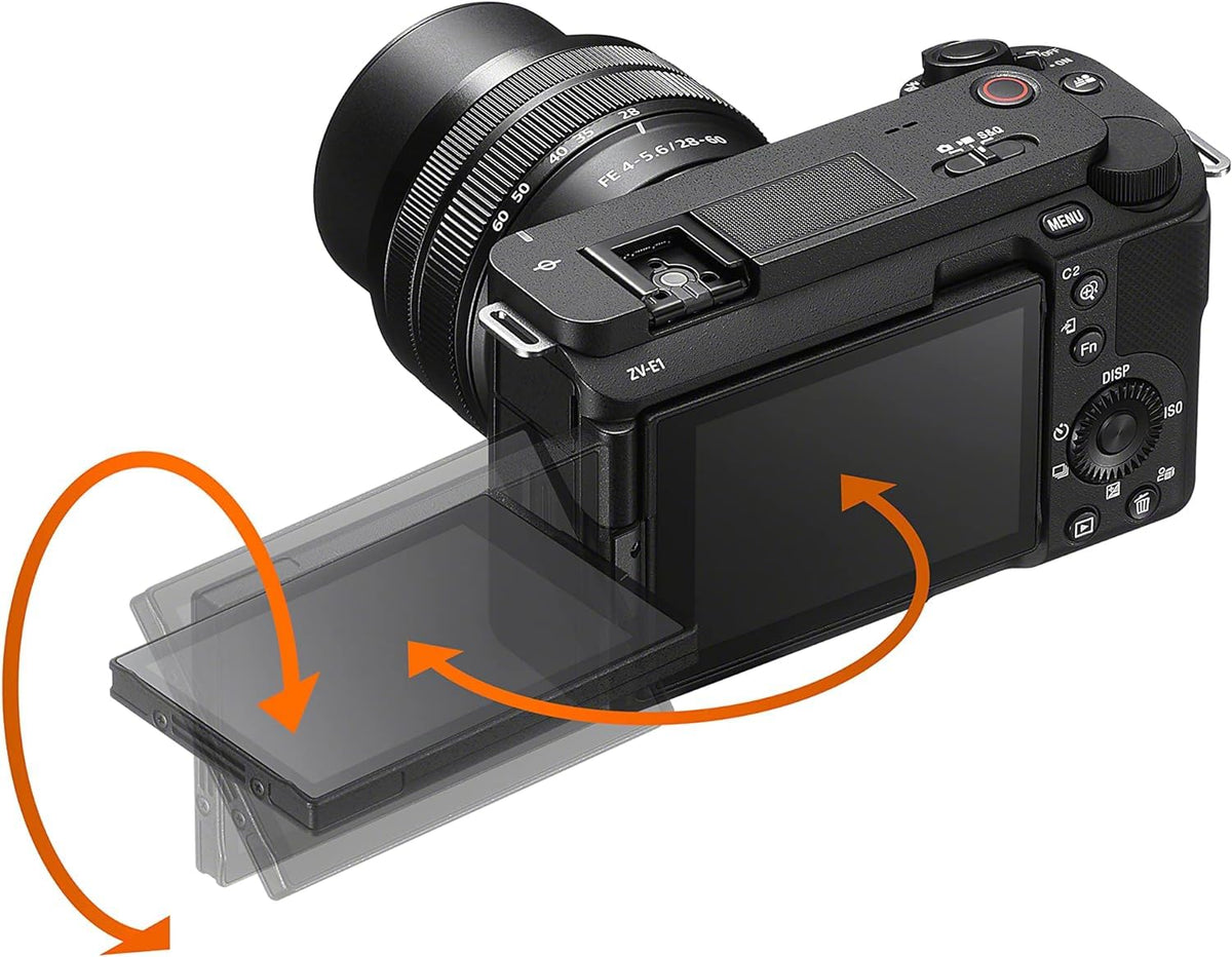 Sony ZV-E1 cinematic vlog setting UI demonstrates intuitive scene creation.