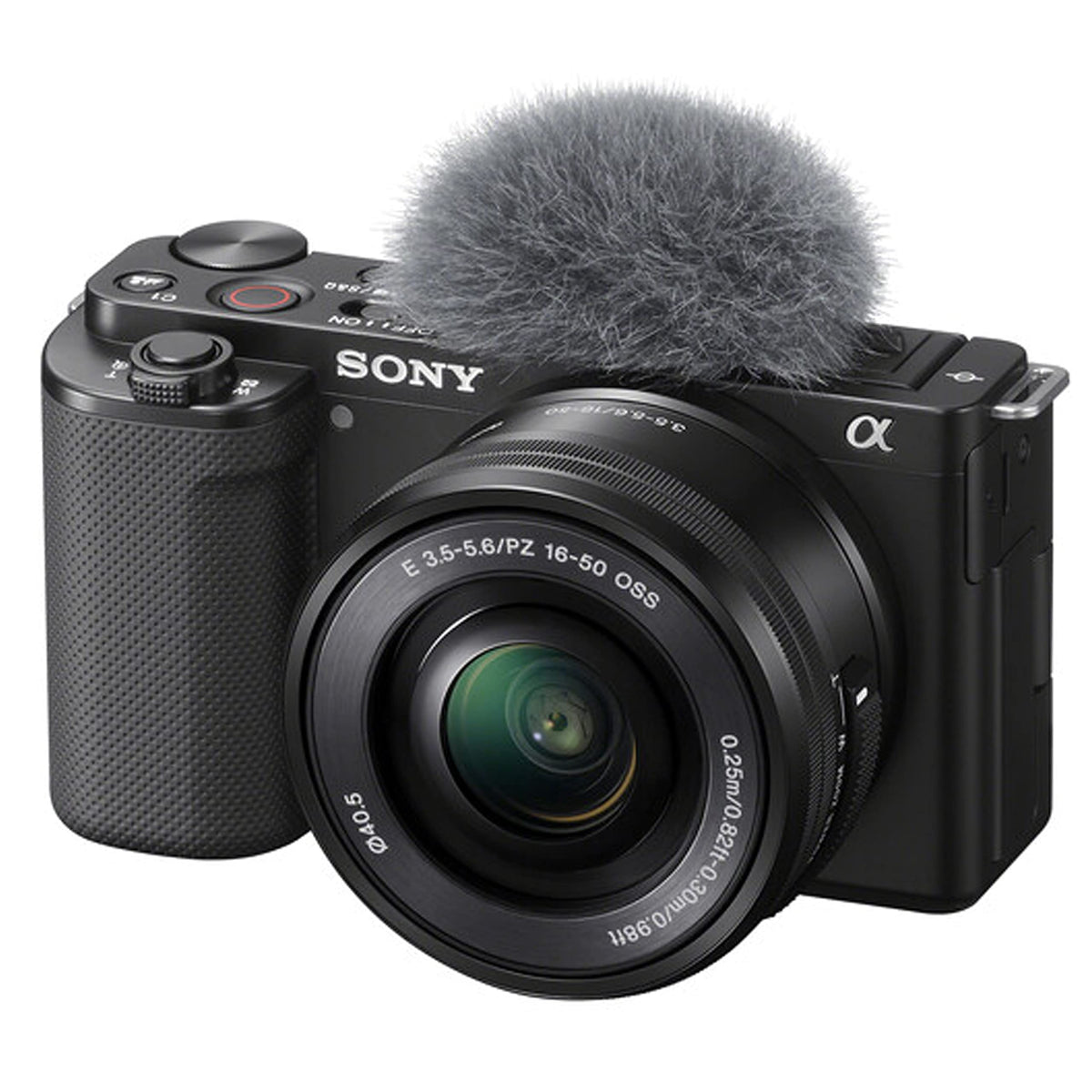 Sony ZV-E10 16-50mm lens close-up showing compact, travel-friendly design