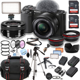 Sony ZV-E10 camera body with 16-50mm lens, versatile vlogging setup for stills and video