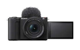 Sony ZV-E10 II front view with lens ideal for versatile vlogging.