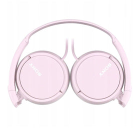 Sony ZX110 pink headphones with 30mm drivers for balanced sound.
