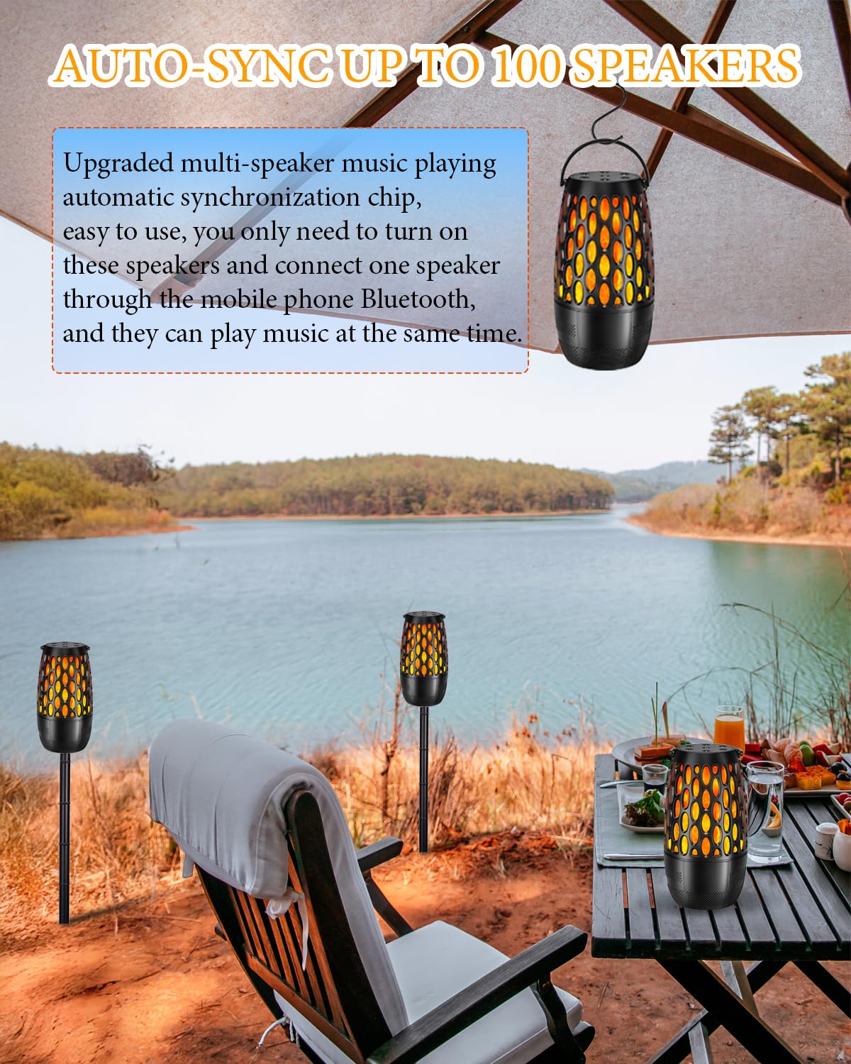 Soobuygoo BT 5.3 360° HD surround sound delivers clear wide-area audio.