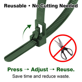SOOoEC ties bundling a garden hose outdoors for tidy weatherproof storage