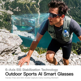 Sooluespo Sport AI Glasses record 1200P video with stabilization.