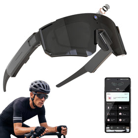 Sooluespo Sport AI Glasses with 8MP camera for on-the-go capture.
