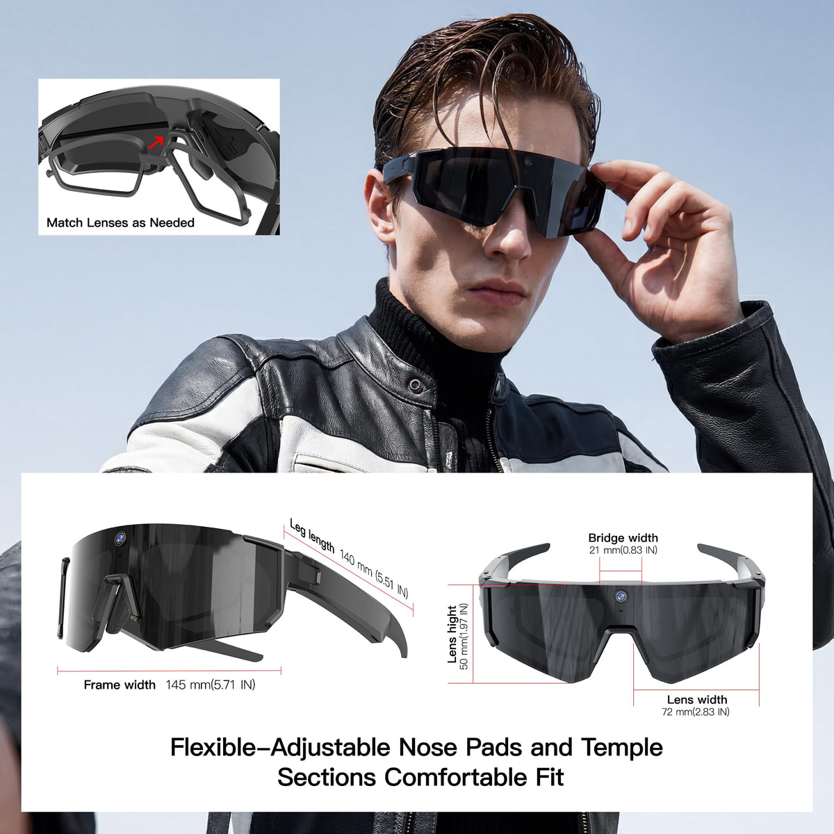 Sooluespo Sport AI Glasses IP54 sweat resistance for rugged workouts.