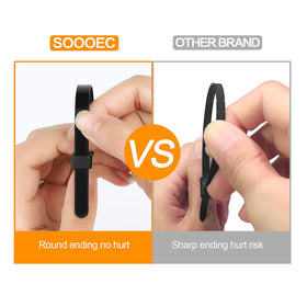 SOOOEC reusable cable tie up to 60 lbs for tough jobs.