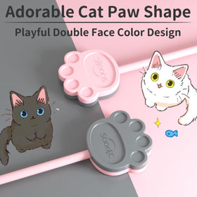 SOOOEC Silicone-encased magnets ensure safe, durable cord organization with Cat Paw ties