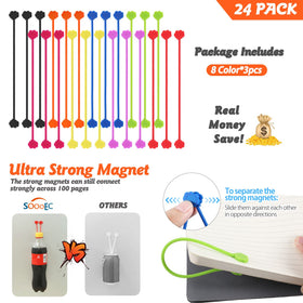SOOOEC cloud-design magnetic ties double as book markers and small organizers