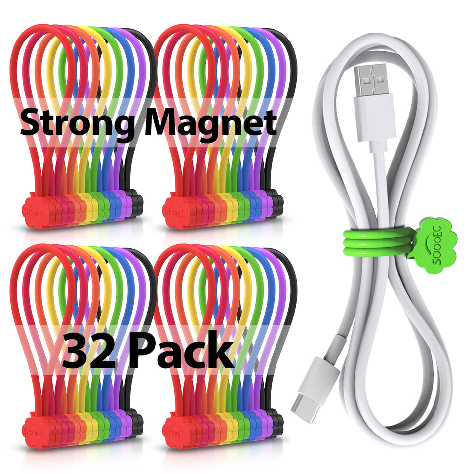 SOOoEC front packaging showing cloud cable ties, colorful tidy organization