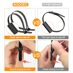 SOOoEC UV-resistant zip ties withstand sun and snow for year-round outdoor use