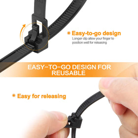 SOOoEC weather-ready zip tie withstands sun and snow for year-round projects.