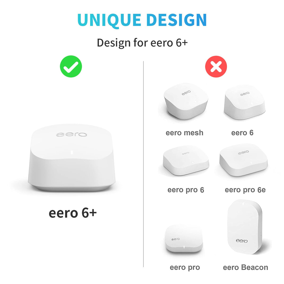 Sootozy eero 6 Plus wall mount with sleek design blends with home decor.