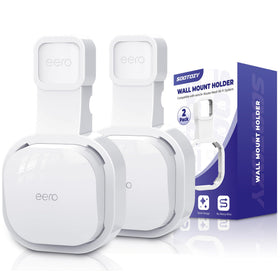 Sootozy eero 6 wall mount angled view for tidy, space-saving setup.