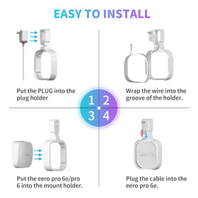 Sootozy wire organizer groove design reduces clutter around your eero router.