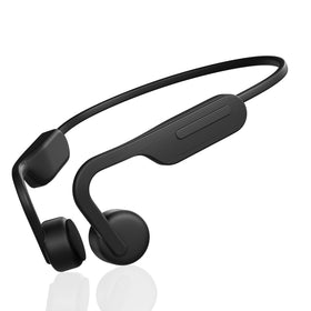 SOPOET bone conduction headphones close-up, lightweight design for all-day wear.